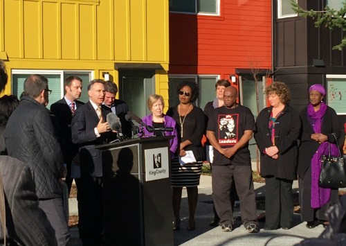 King County Executive Dow Constantine announces new funding for housing and shelter services, including several recipients in South King County.